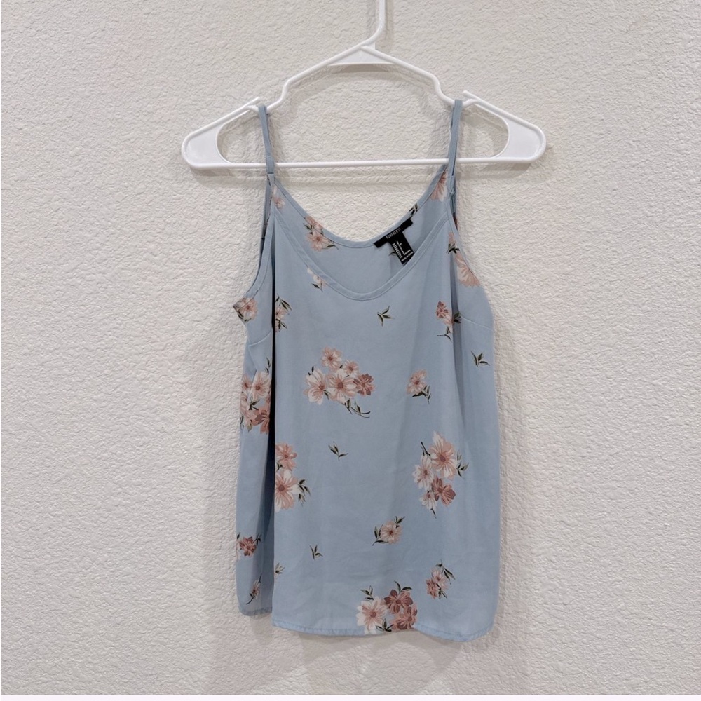 Forever 21 Blue and Pink Fitted Camisole